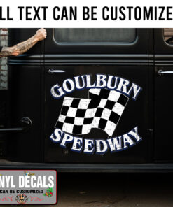 Personalized Checker Flag Sticker 11707