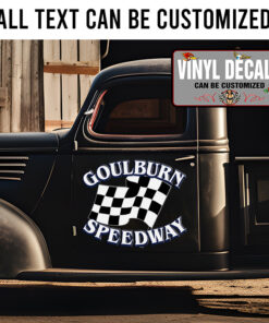 Personalized Checker Flag Sticker 11707