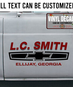 Personalized Chevrolet Lettering Vinyl Sticker 10547