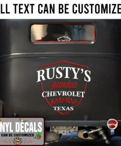Personalized Chevrolet Service Sticker 10943