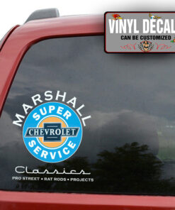 Personalized Chevy Emblem Lettering Sticker 11357