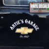 Personalized Chevy Garage Sticker 11125