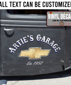 Personalized Chevy Garage Sticker 11125