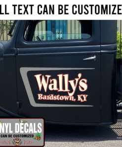 Personalized Chevy Speed Shop Lettering Vinyl Sticker 10532