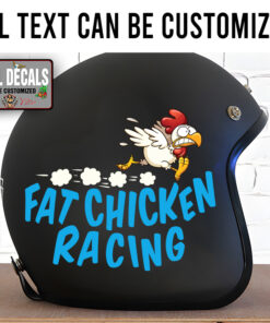 Personalized Chicken Racing Sticker 11858