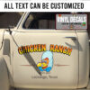 Personalized Chicken Ranch Lettering Hand Paint Vinyl Sticker 10618