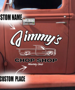 Personalized Chop Shop Low Brow Art Vinyl Sticker 10743