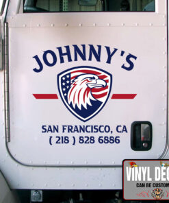 Personalized Company Lettering Us Eagle Sticker 11056