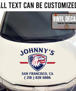 Personalized Company Lettering Us Eagle Sticker 11056