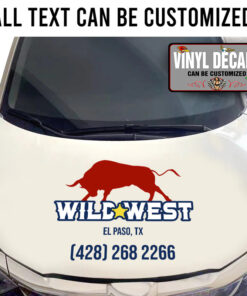 Personalized Company Name Bull Lettering Sticker 11065