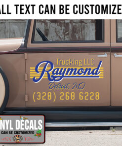 Personalized Company Name Lettering Sticker 11083