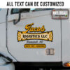 Personalized Company Name Logistic Company Lettering Sticker 11087