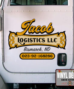 Personalized Company Name Logistic Company Lettering Sticker 11087