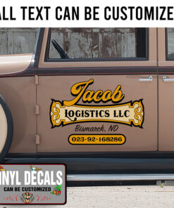 Personalized Company Name Logistic Company Lettering Sticker 11087