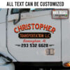 Personalized Company Name Logistic Company Lettering Sticker 11089