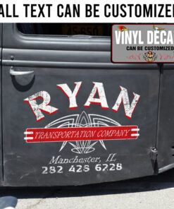 Personalized Company Name Logistic Company Lettering Sticker 11090