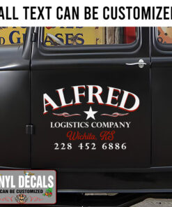 Personalized Company Name Logistic Company Lettering Sticker 11091