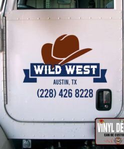 Personalized Company Name Truck Door Sticker 11064