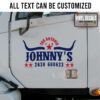 Personalized Company Name With Long Horn Sticker 11068