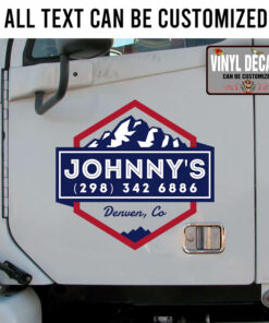 Personalized Company Name With Mountain Sticker 11066