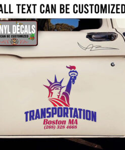 Personalized Company Name With Statue Of Liberty Sticker 11067