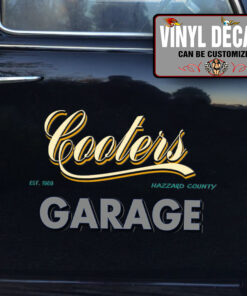 Personalized Cooter Garage Hazzard County General Lee Sticker 12134