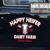 Personalized Cow Dairy Farm Lettering Vinyl Sticker 10429