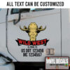 Personalized Cowboy Long Horn Sticker 10939