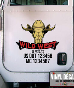 Personalized Cowboy Long Horn Sticker 10939