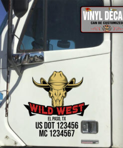 Personalized Cowboy Long Horn Sticker 10939