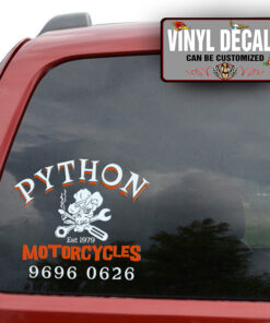 Personalized Cowboy Skull Lettering Sticker 11553