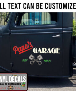 Personalized Crossing Cylinder Lettering Vinyl Sticker 10582