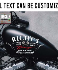 Personalized Crossing Piston Pinstriping Sticker 12070