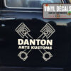 Personalized Crossing Piston Sticker 10965