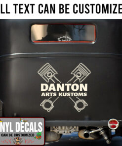 Personalized Crossing Piston Sticker 10965