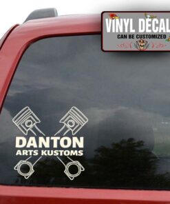 Personalized Crossing Piston Sticker 10965
