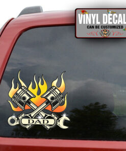 Personalized Crossing Piston Sticker 11037