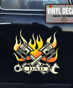 Personalized Crossing Piston Sticker 11037