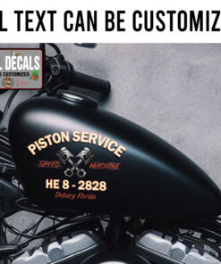 Personalized Crossing Piston Sticker 11880