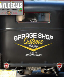 Personalized Custom Garage Fab Shop Lettering Vinyl Sticker 10513