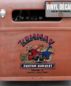 Personalized Custom Harvest Lettering Vinyl Sticker 10833