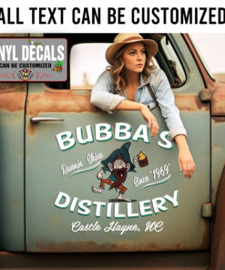 Personalized Distillery Lettering Vinyl Sticker 10585