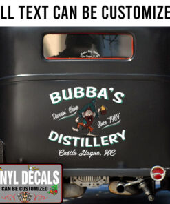 Personalized Distillery Lettering Vinyl Sticker 10585