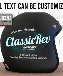 Personalized Distressed Look Garage Lettering Sticker 12078