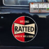 Personalized Distressed Ratted Rat Rod Sticker 11382