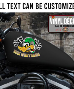 Personalized Duck Spirit Racer Motorcycle Gas Tank Decal 11768