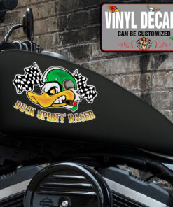 Personalized Duck Spirit Racer Motorcycle Gas Tank Decal 11768