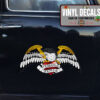 Personalized Eagle And Ribbon Hand Paint Vinyl Sticker 10345