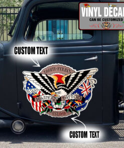 Personalized Eagle Oldschool Tattoo Vinyl Sticker 10312