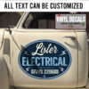 Personalized Electrical Lettering Vinyl Sticker 10839